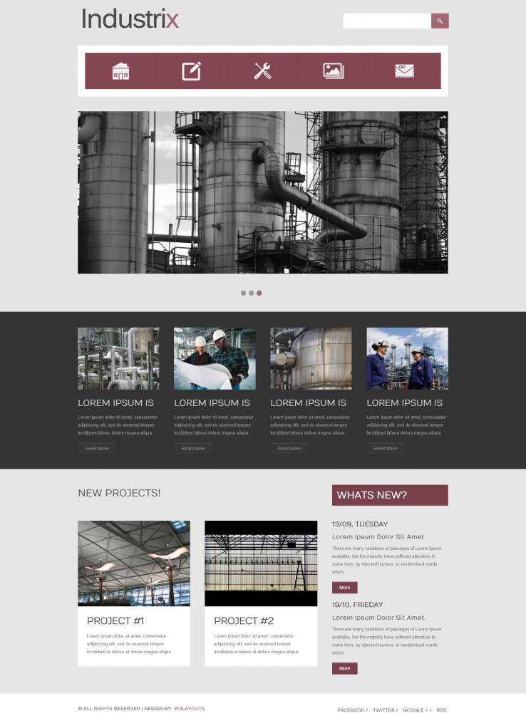 灰色简洁风格的现代工业企业网站源码下载
