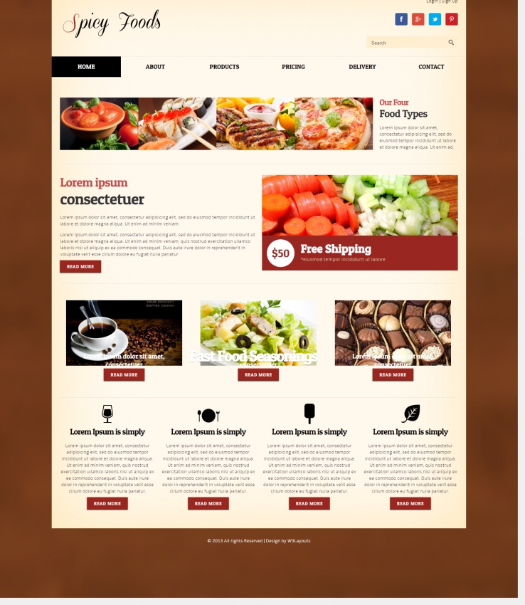 黑色简洁风格的辛辣美食餐厅整站网站源码下载