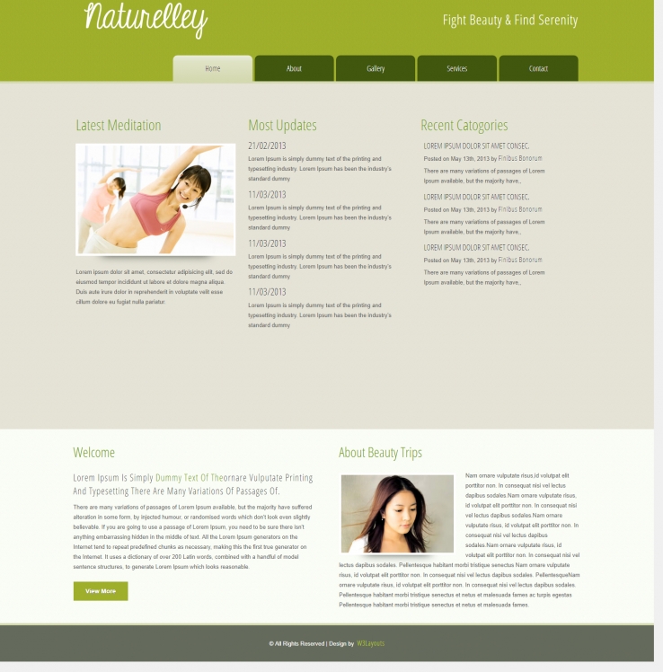 绿色简洁风格的瑜伽健身企业网站源码下载