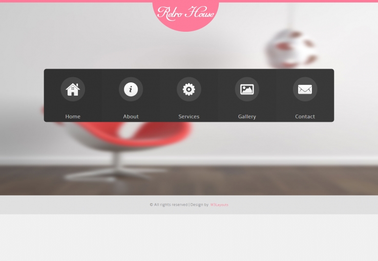 粉色简洁风格的复古家居设计整站网站源码下载