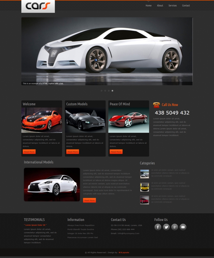 黑色简洁风格的概念汽车展示企业网站源码下载