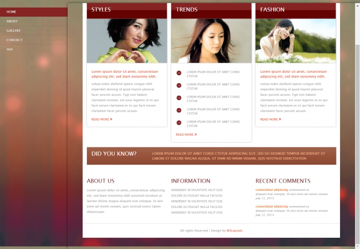 红色简洁风格的娱乐信息网页整站网站源码下载