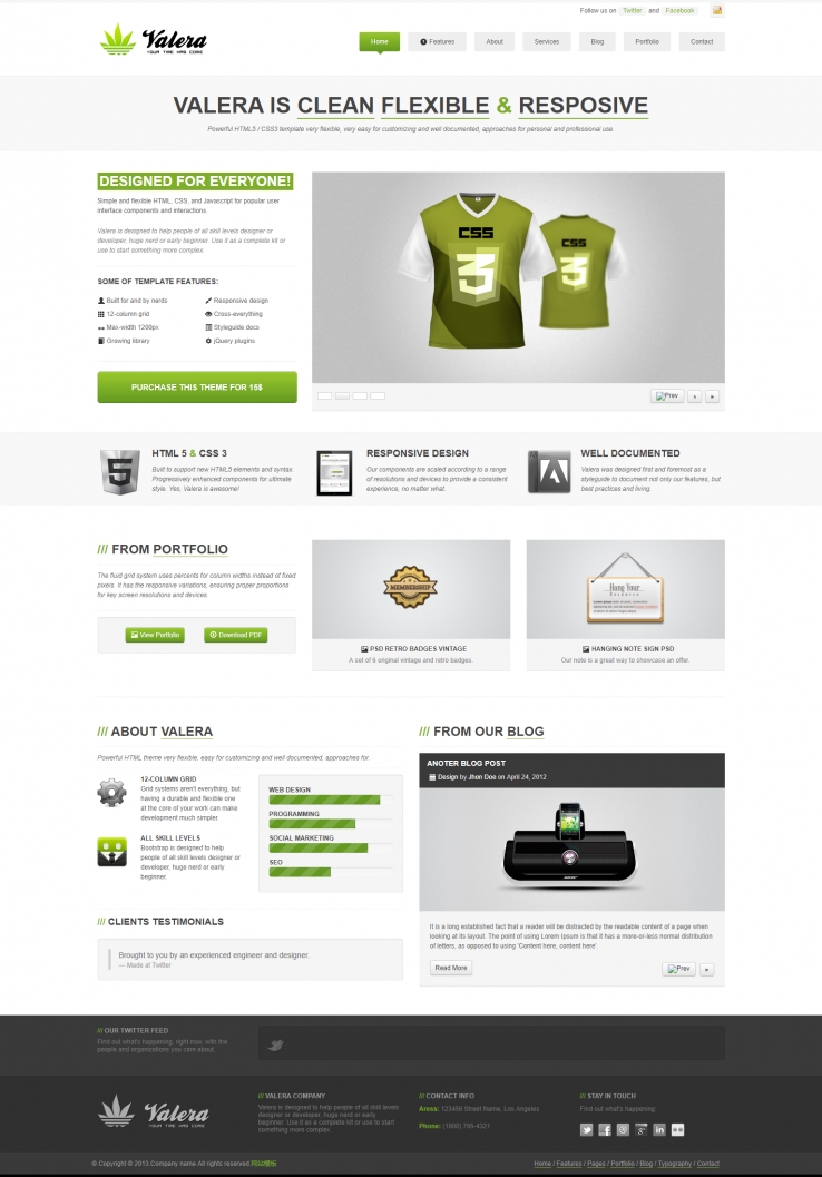 绿色简洁风格的装修设计整站网站源码下载