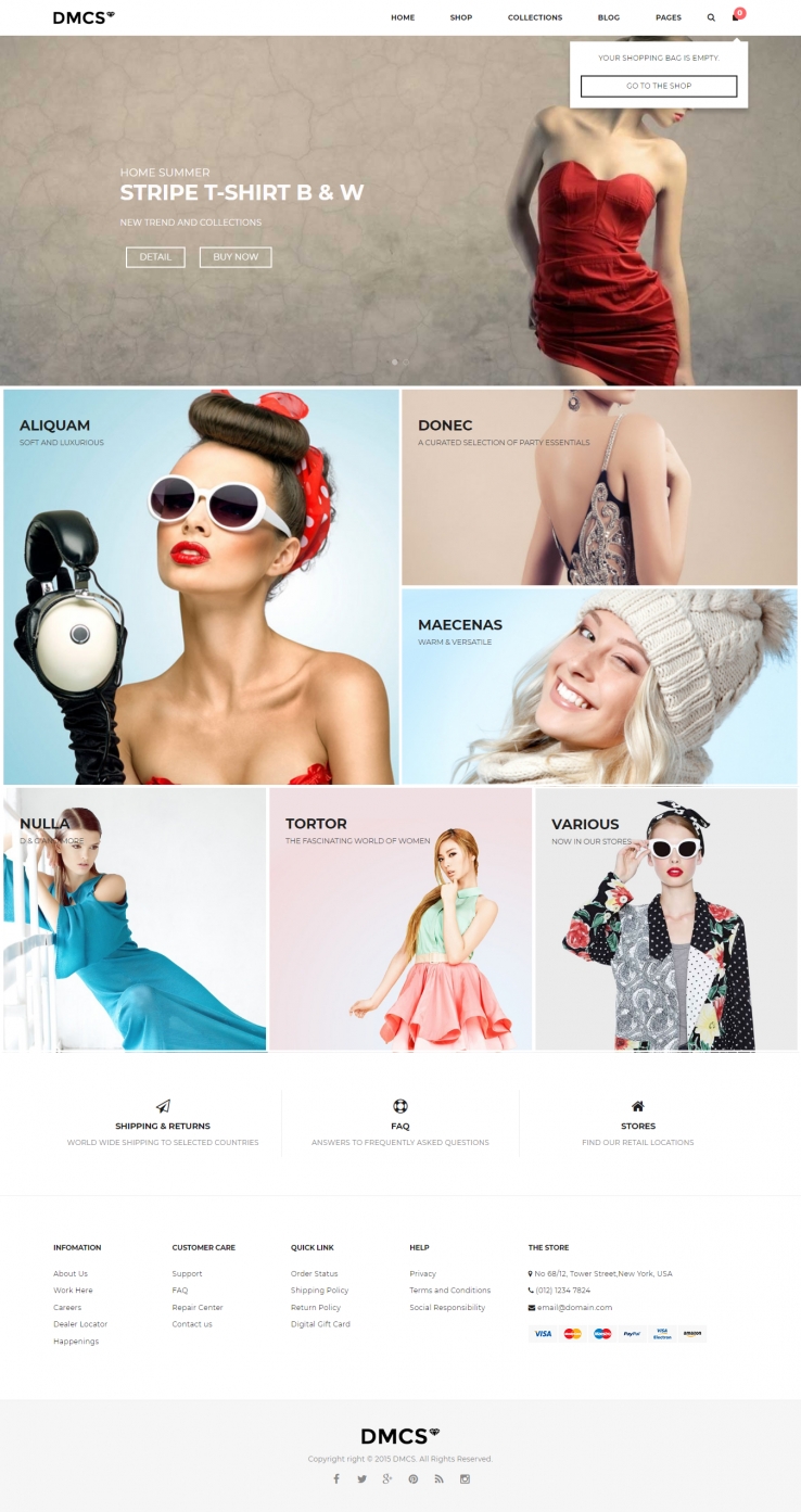 粉色欧美风格的女性时尚服装整站网站源码下载