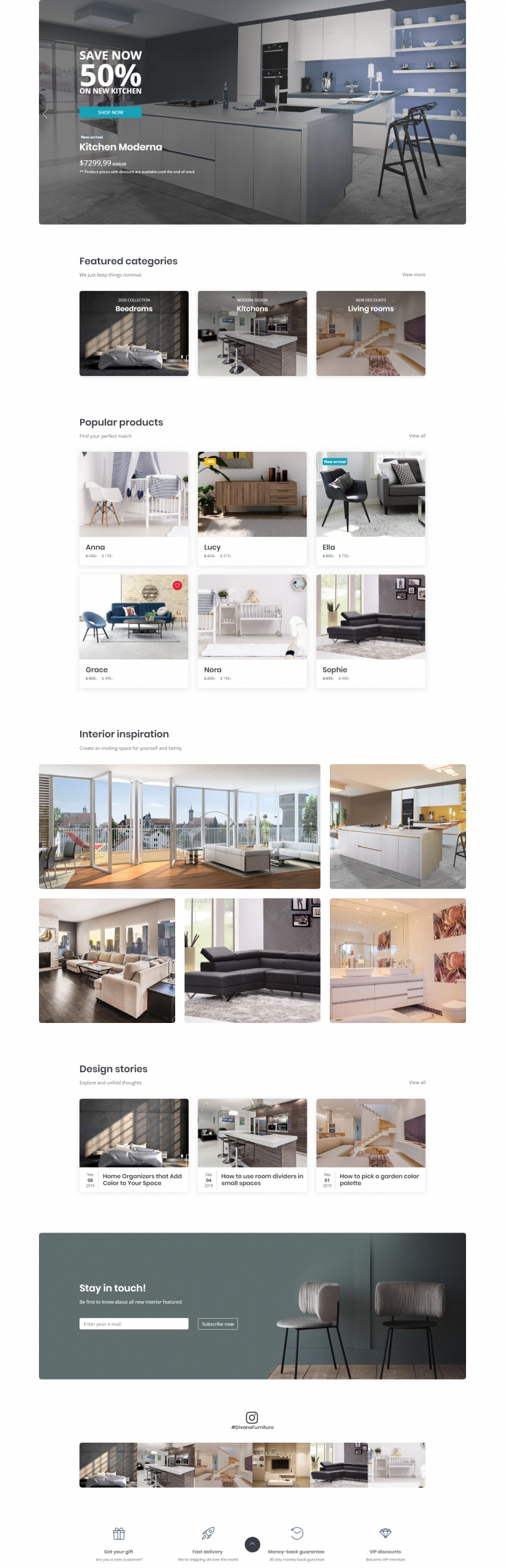 黄色宽屏风格的室内家具购物商城网站源码下载
