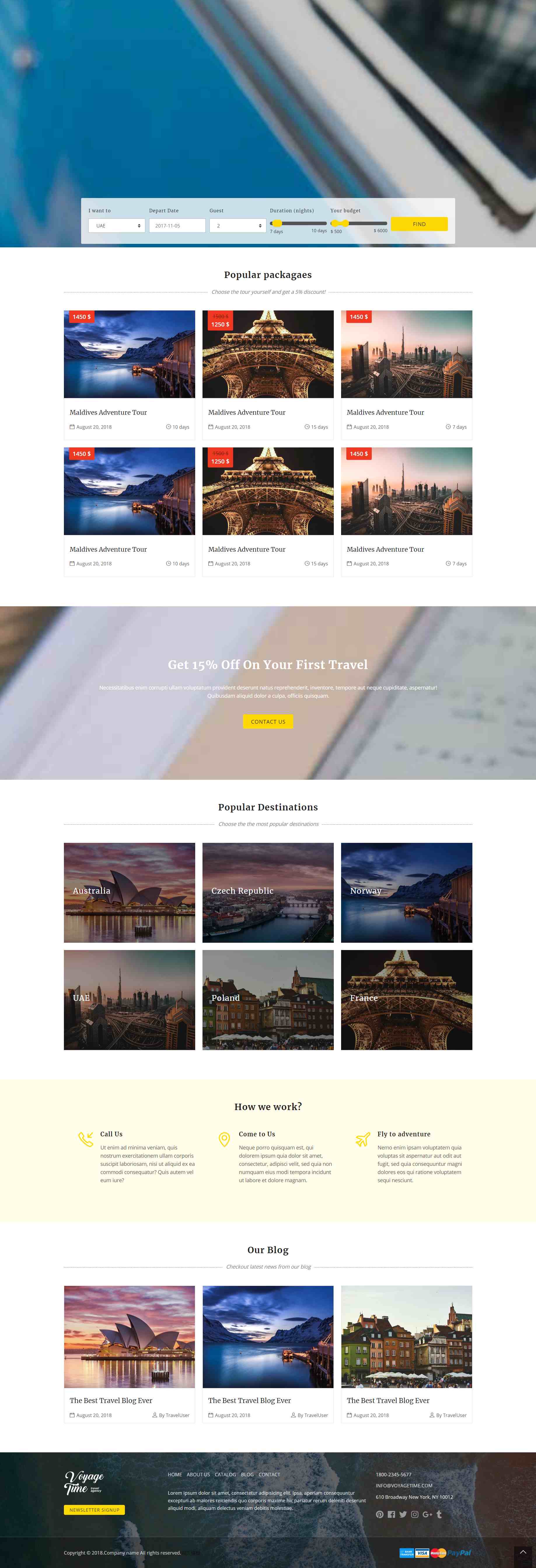 黄色欧美形式PC+WAP旅行社旅游公司网页模板代码下载