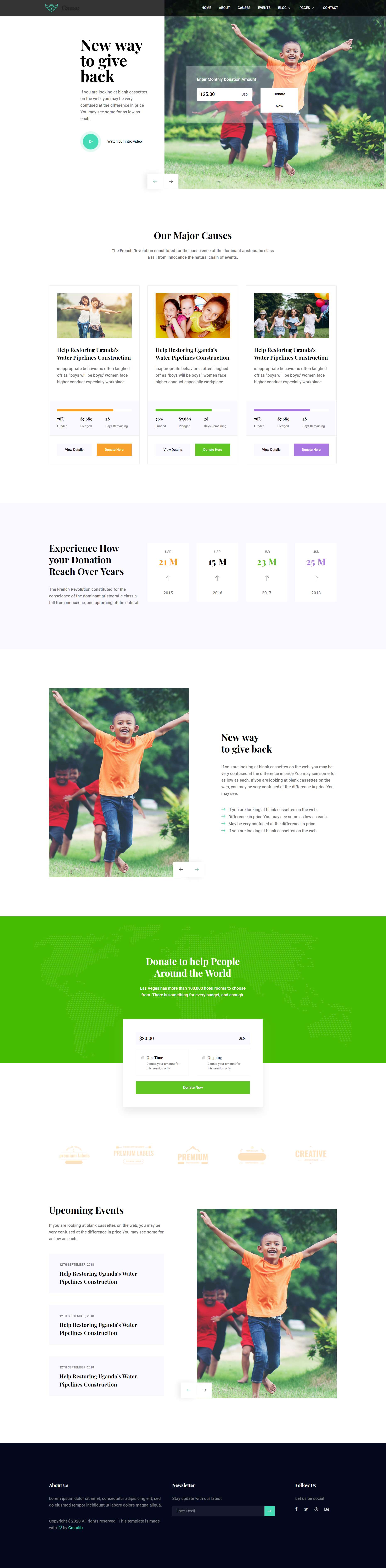 绿色简洁形式pc+wap儿童教育捐赠网页模板代码