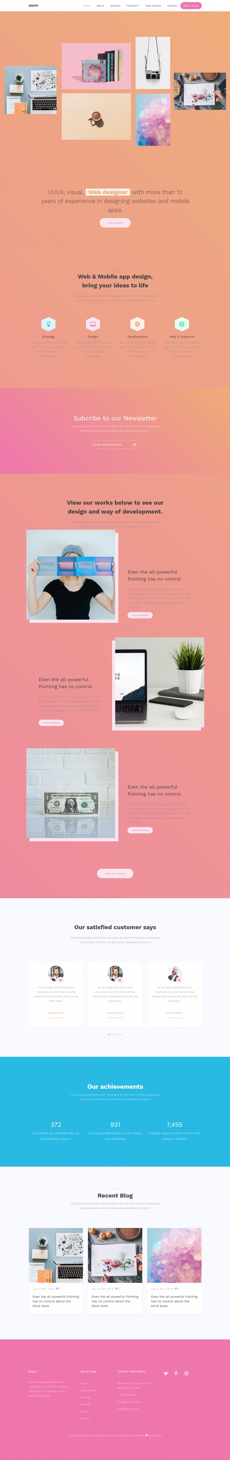 粉色欧美形式pc+wap创意设计网页模板代码