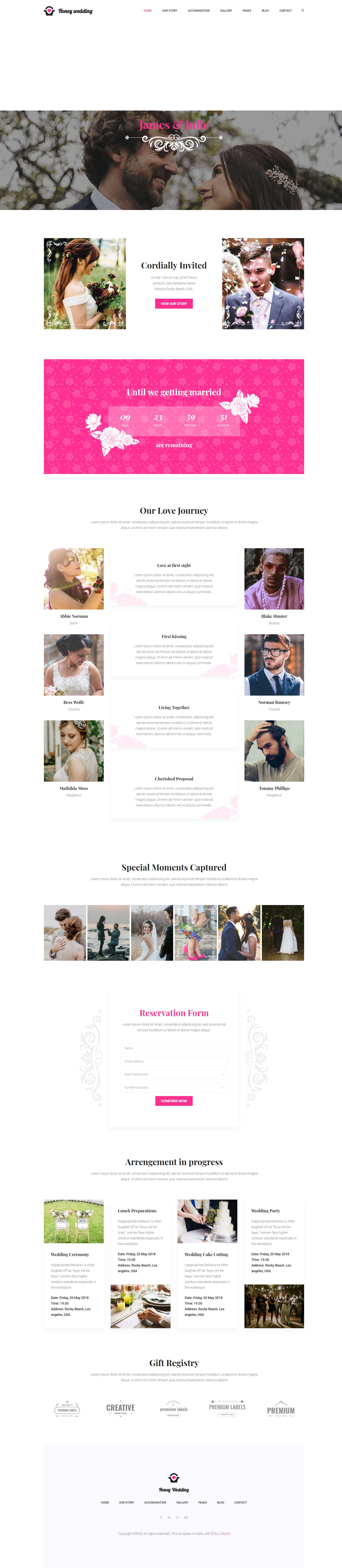 HTML5红色简洁样式甜蜜婚礼活动网页模板代码下载