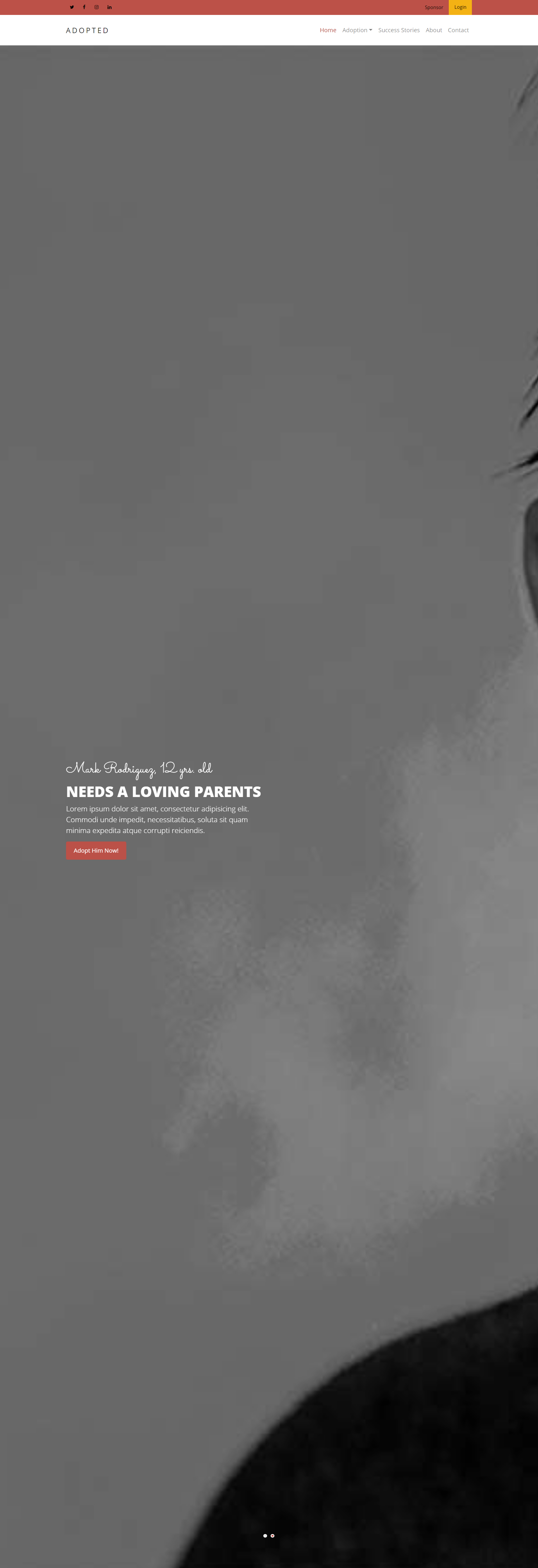 HTML红色大气形式儿童福利中心网页模板代码