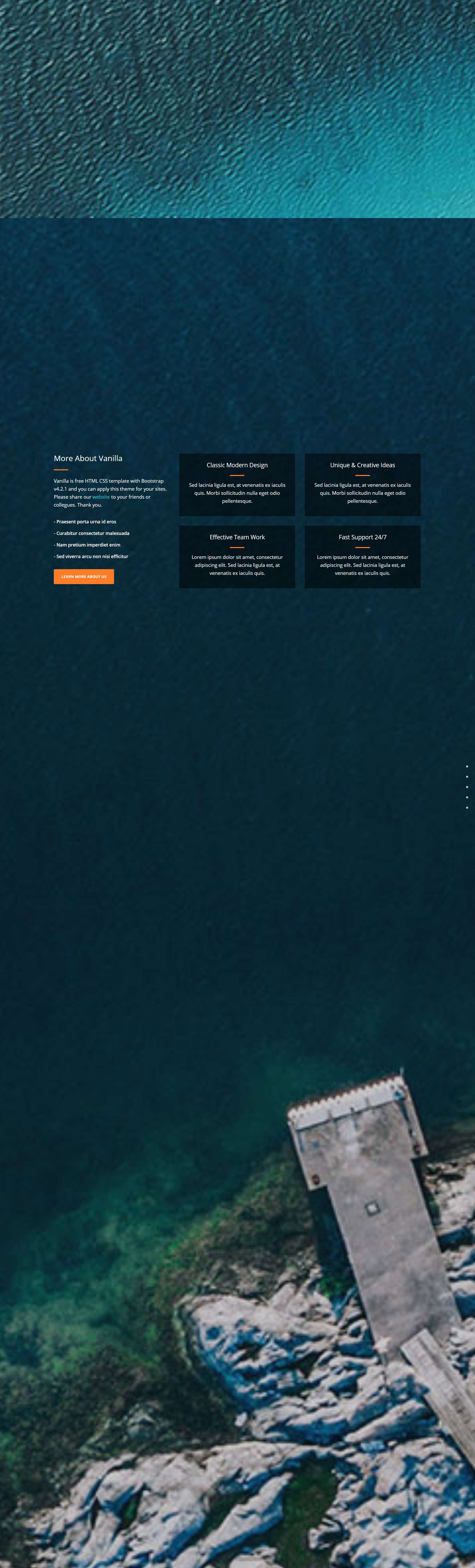 橙色大气风格响应式创意设计团队网页模板