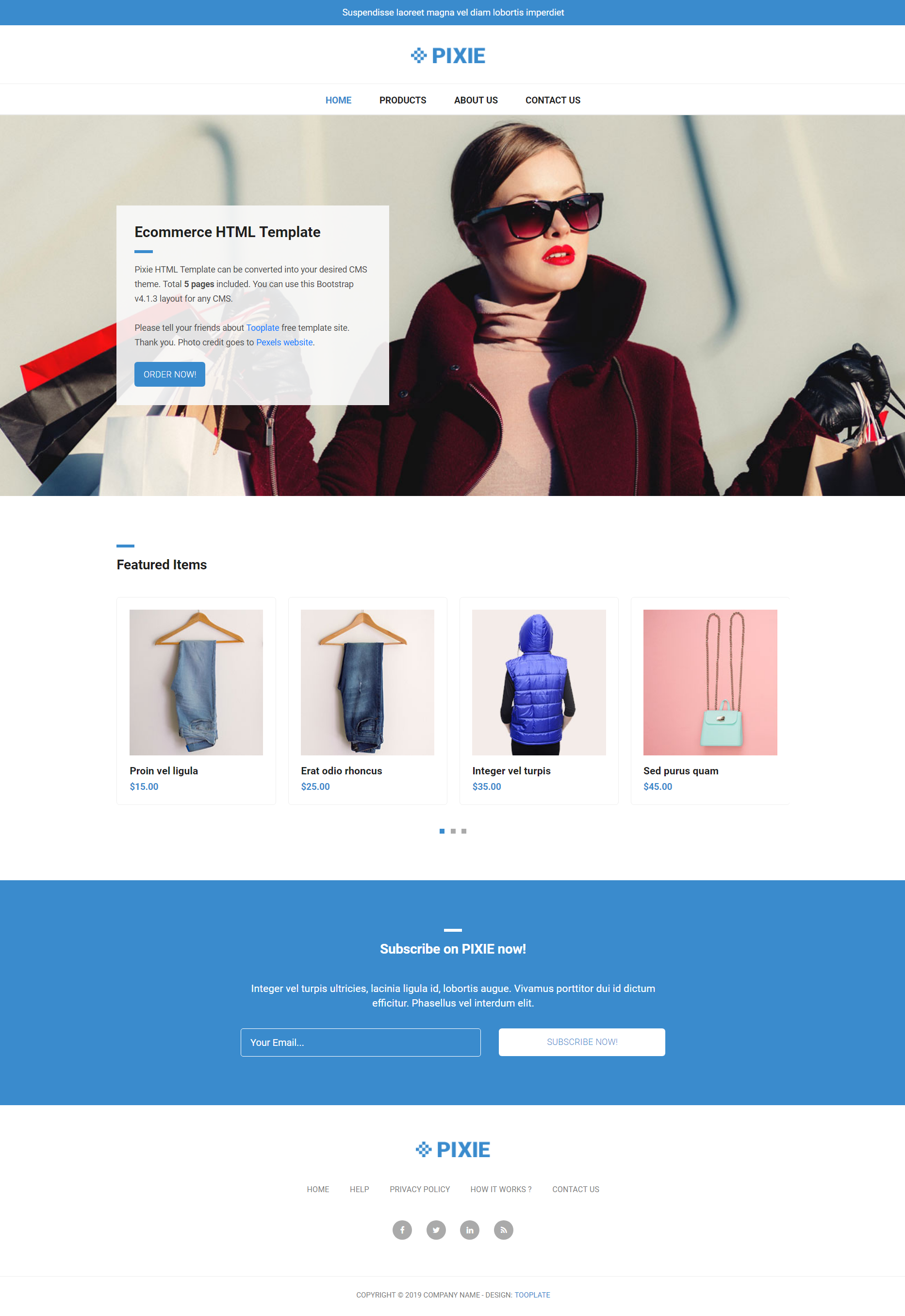 蓝色简洁形式pc+wap服饰商城网页模板代码
