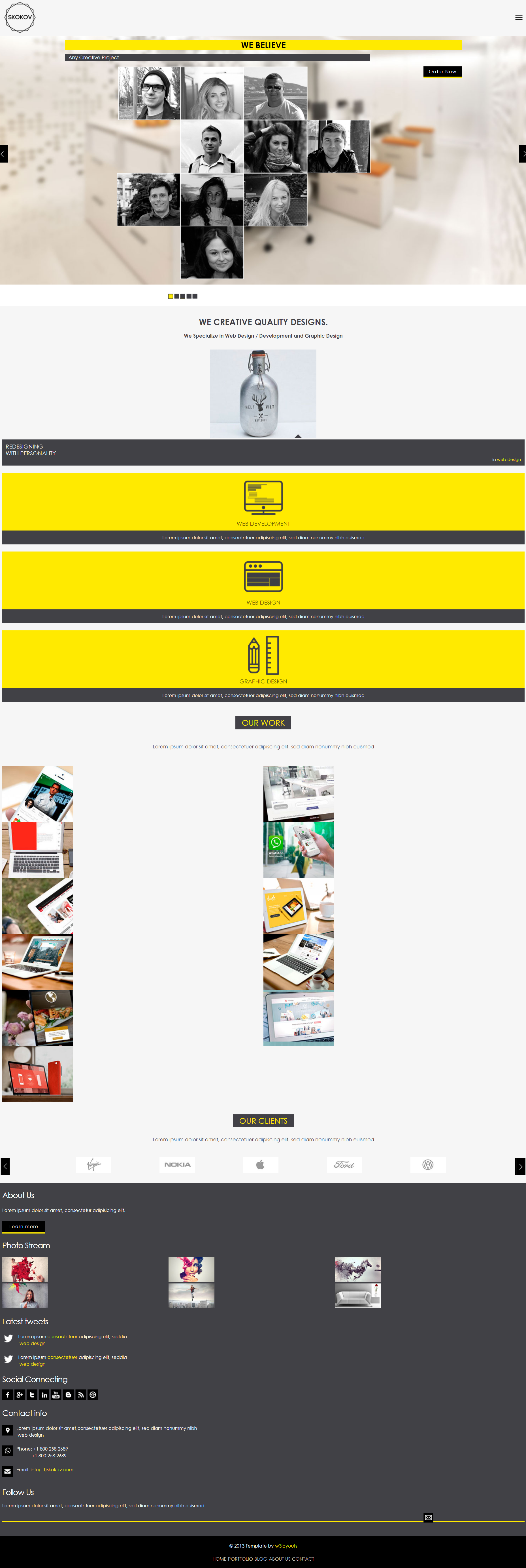 HTML黄色大气形式商业服务图片网页模板代码