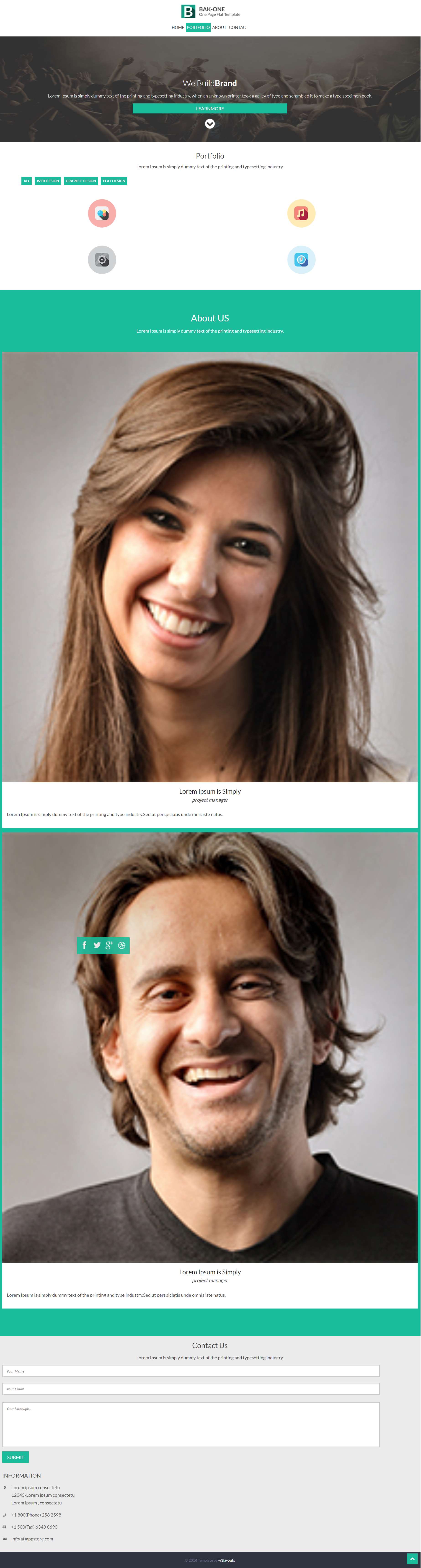 绿色欧美风格响应式品牌策划设计网页模板