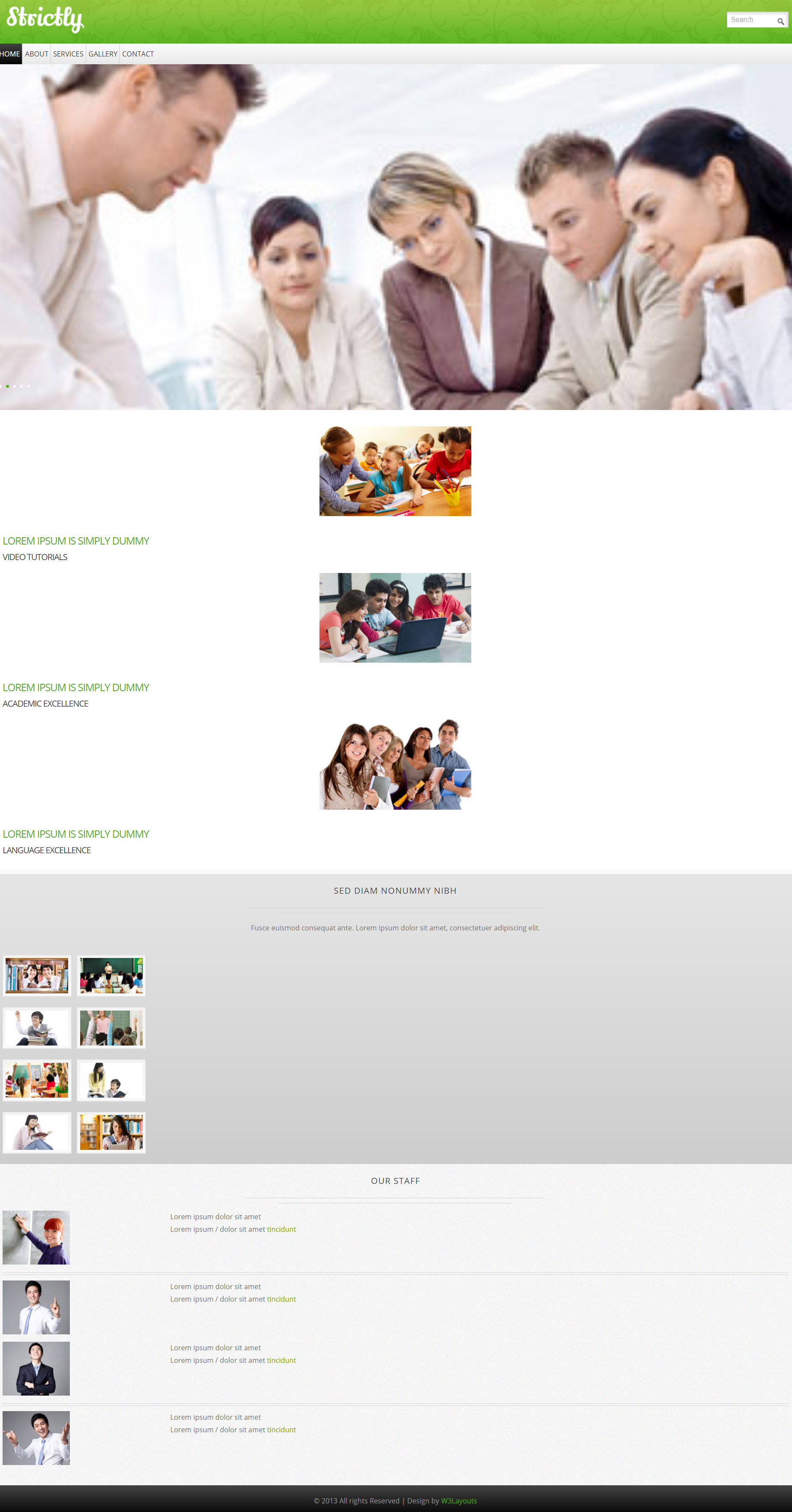 HTML绿色欧美形式教育培训机构网页模板代码