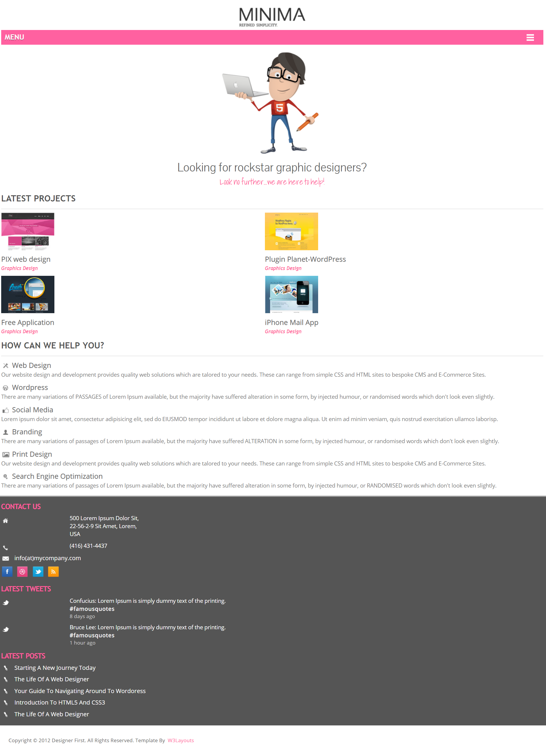 HTML5红色宽屏样式web设计公司网页模板代码下载