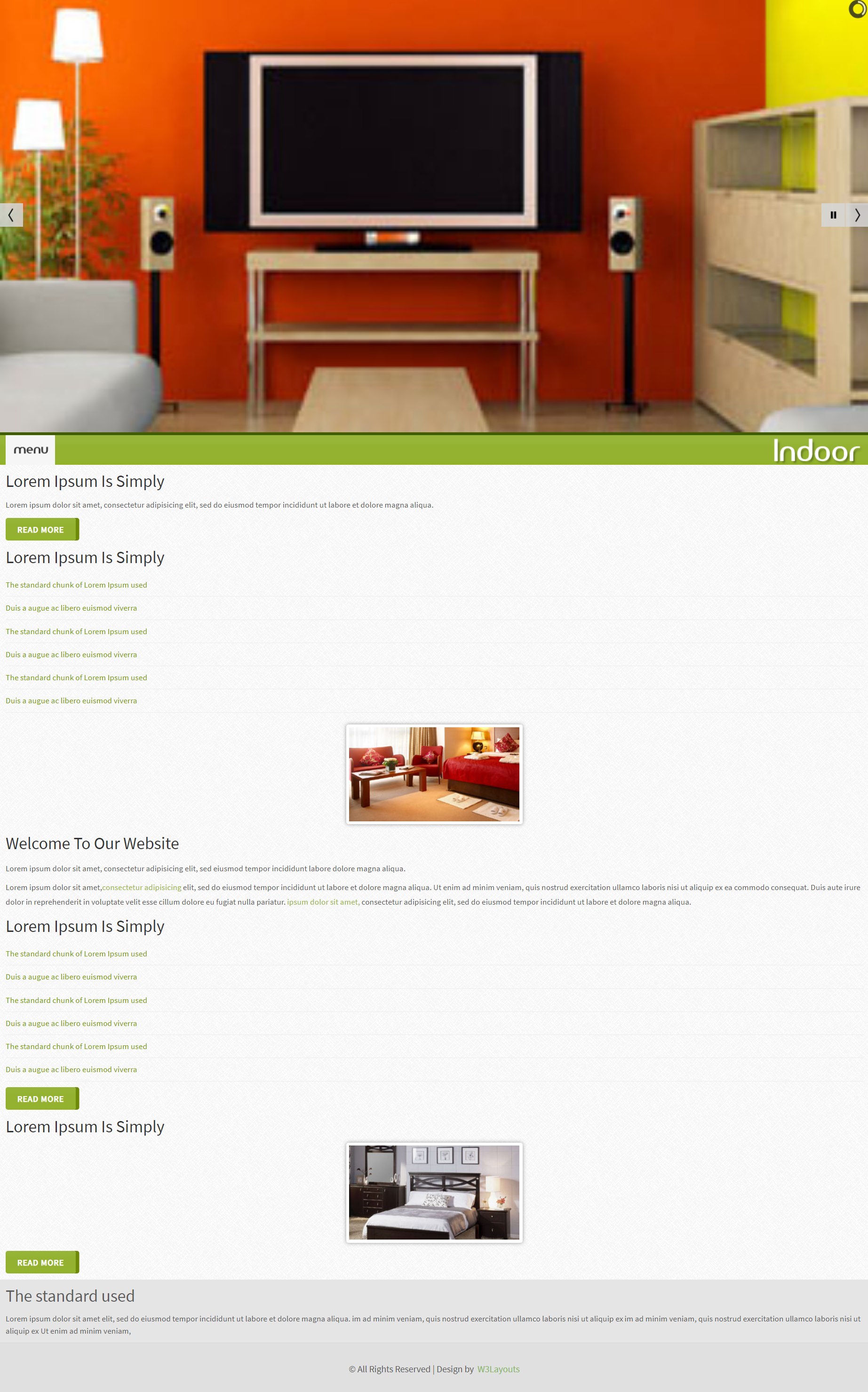 黑色简洁风格响应式家居室内设计网页模板