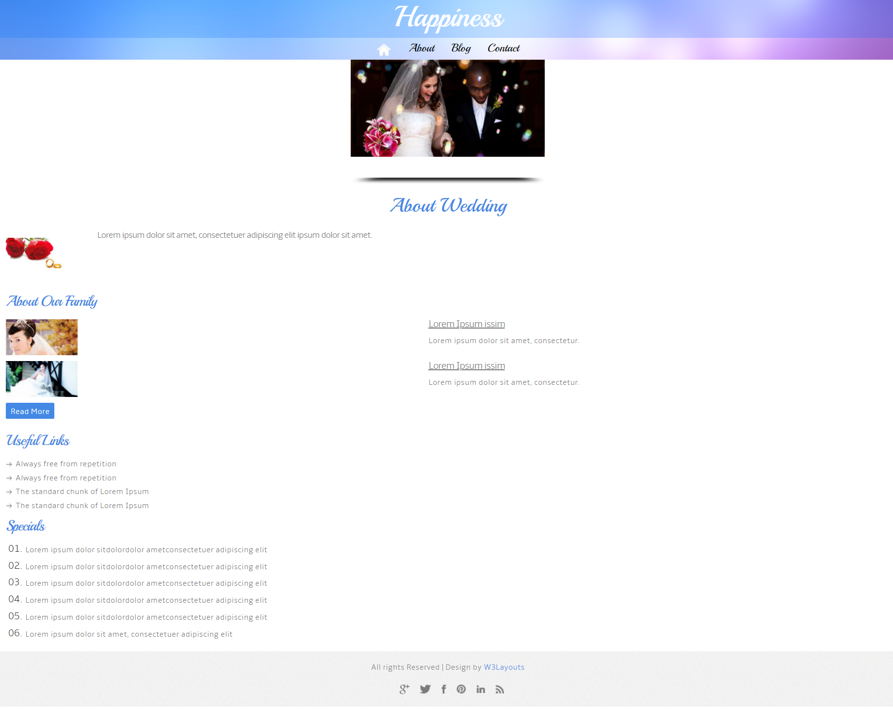 HTML5紫色宽屏样式幸福婚礼策划网页模板代码下载
