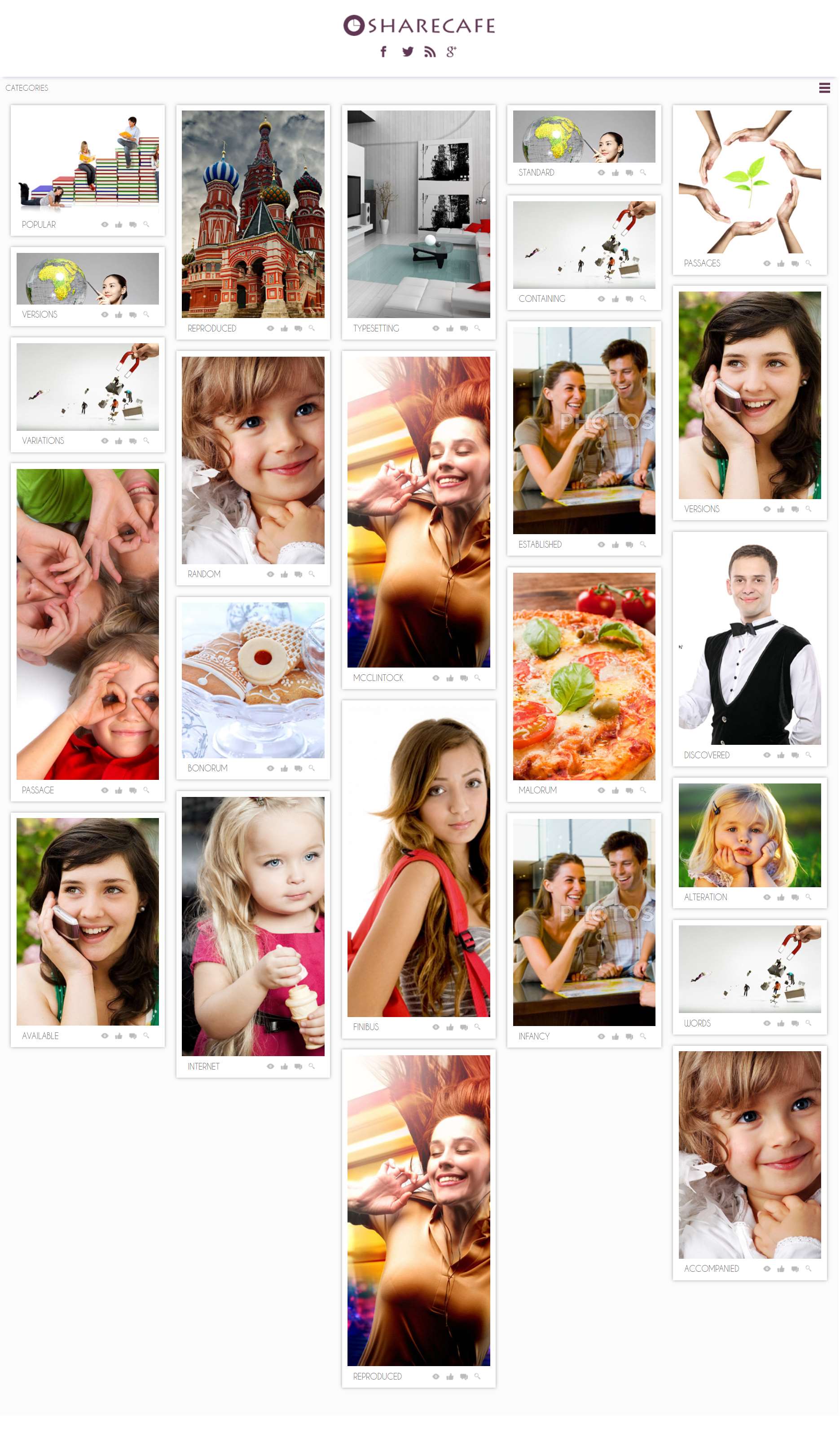棕色简洁风格响应式照相摄影分享网页模板