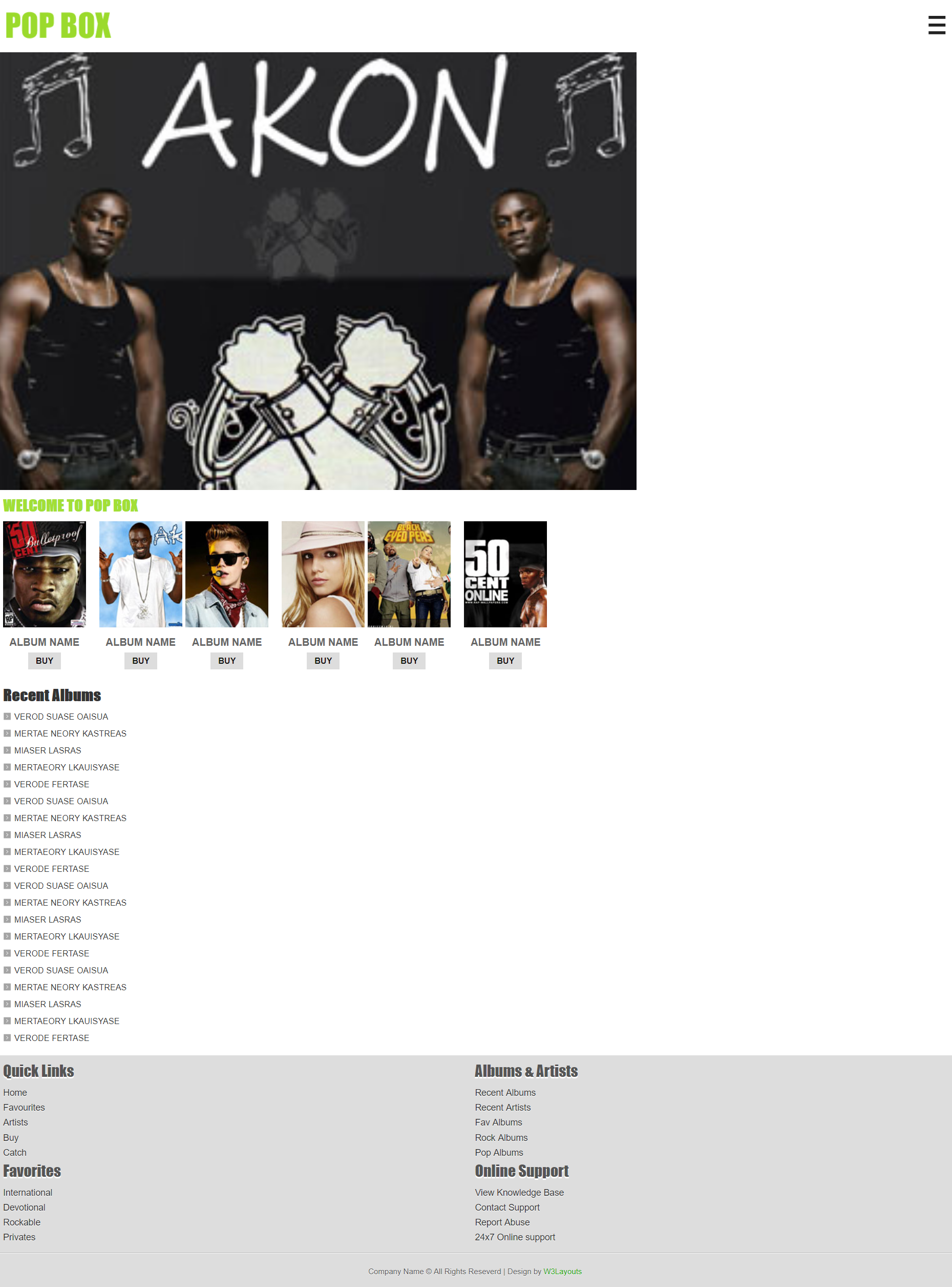 HTML5黑色宽屏样式流行音乐网页模板代码下载