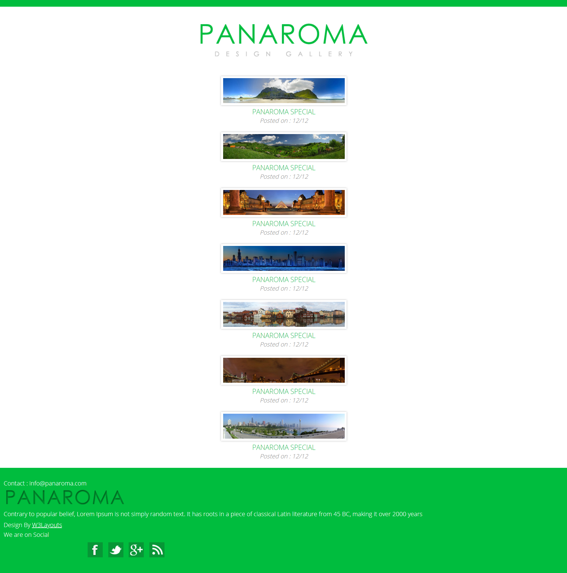 绿色简洁形式pc+wap全景画图片网页模板代码