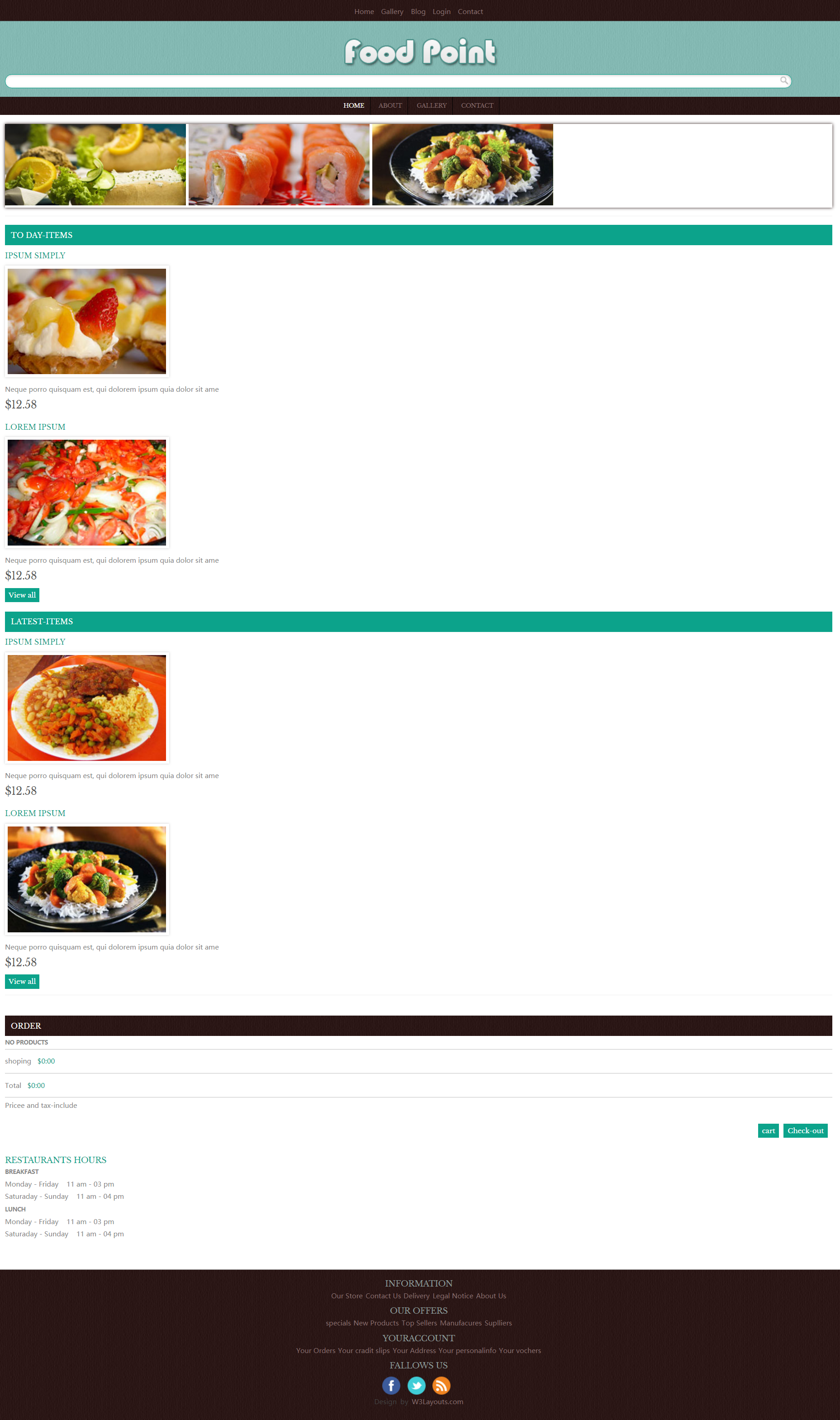 白色宽屏形式pc+wap西餐美食餐厅网页模板代码