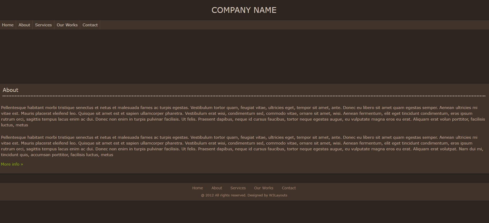 棕色欧美风格响应式企业介绍网页模板