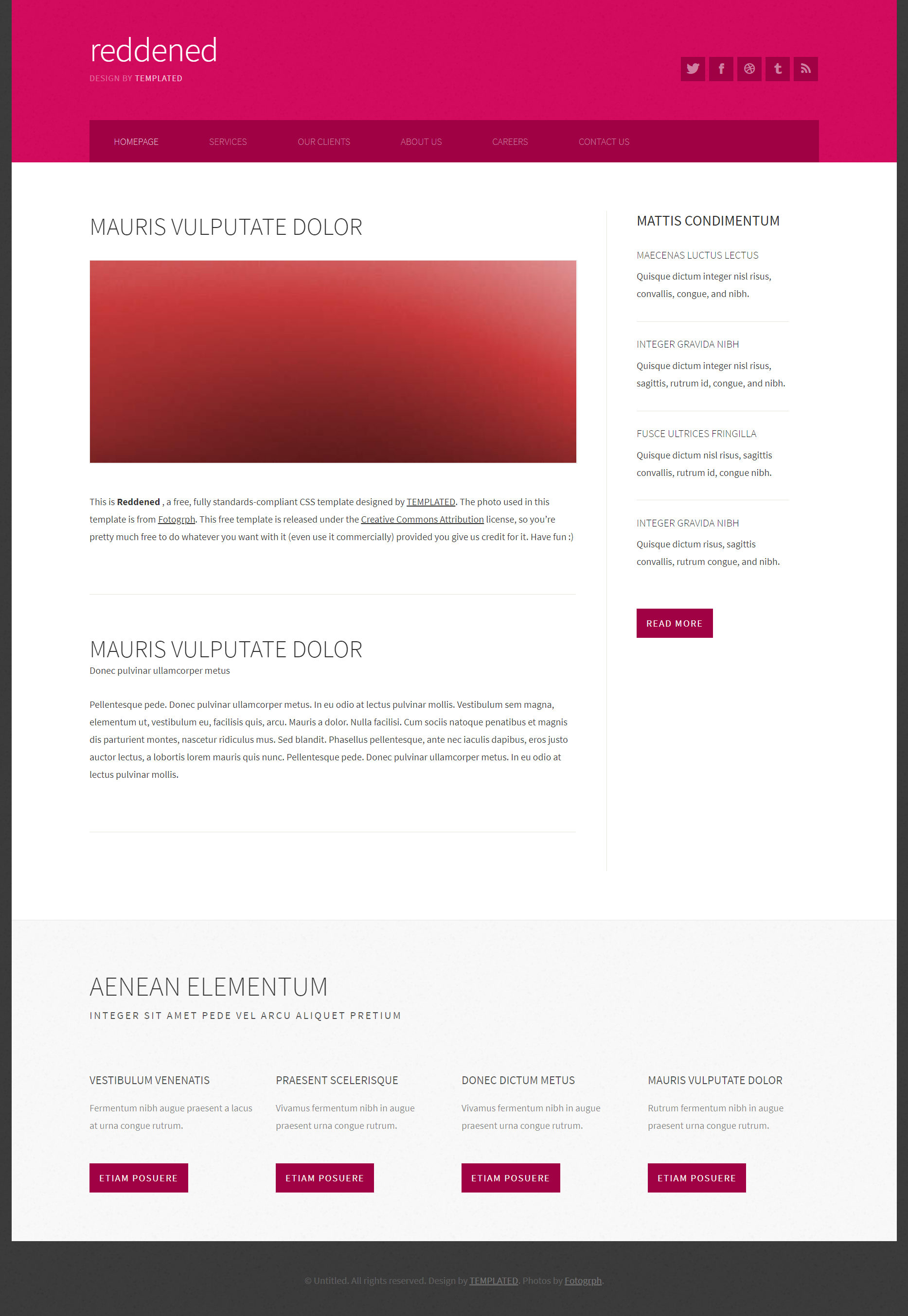 HTML红色欧美形式信息媒介网页模板代码