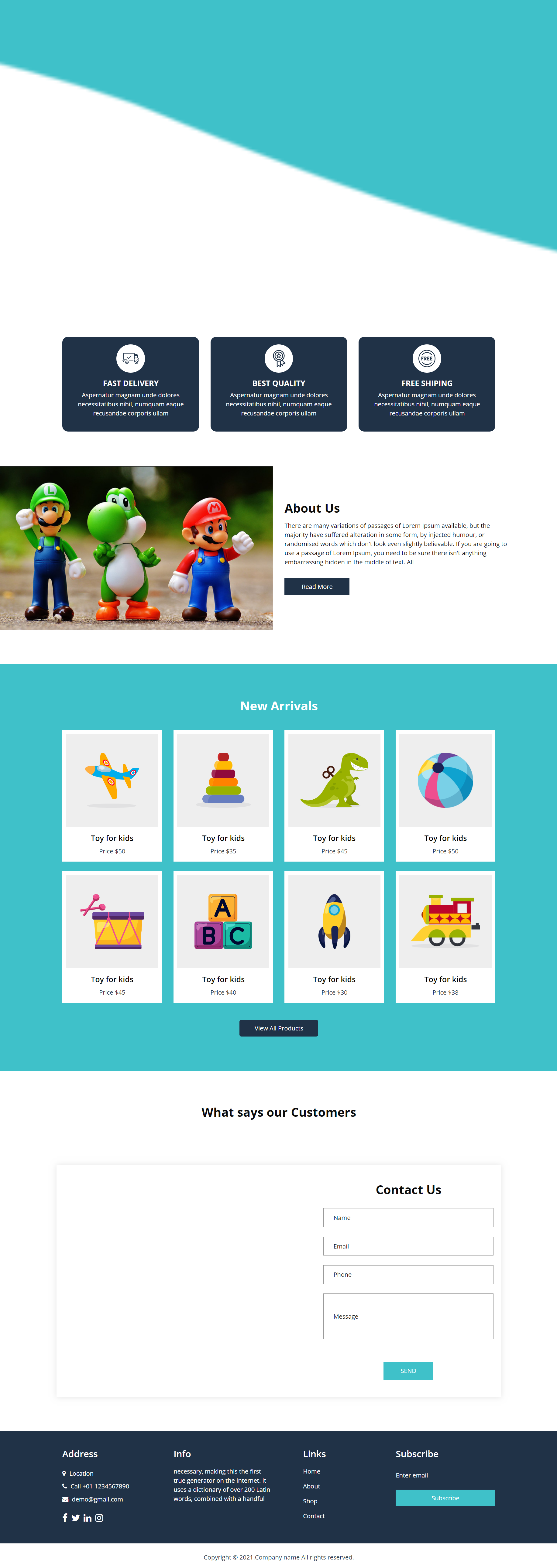 蓝色简约形式pc+wap儿童玩具企业网站模板代码