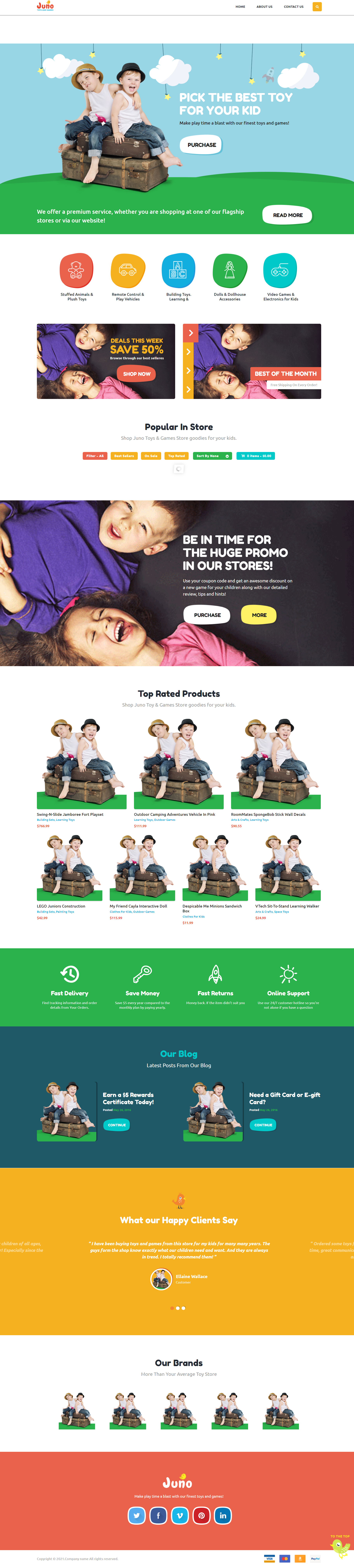黄色简洁形式pc+wap儿童玩具游戏企业网站模板代码