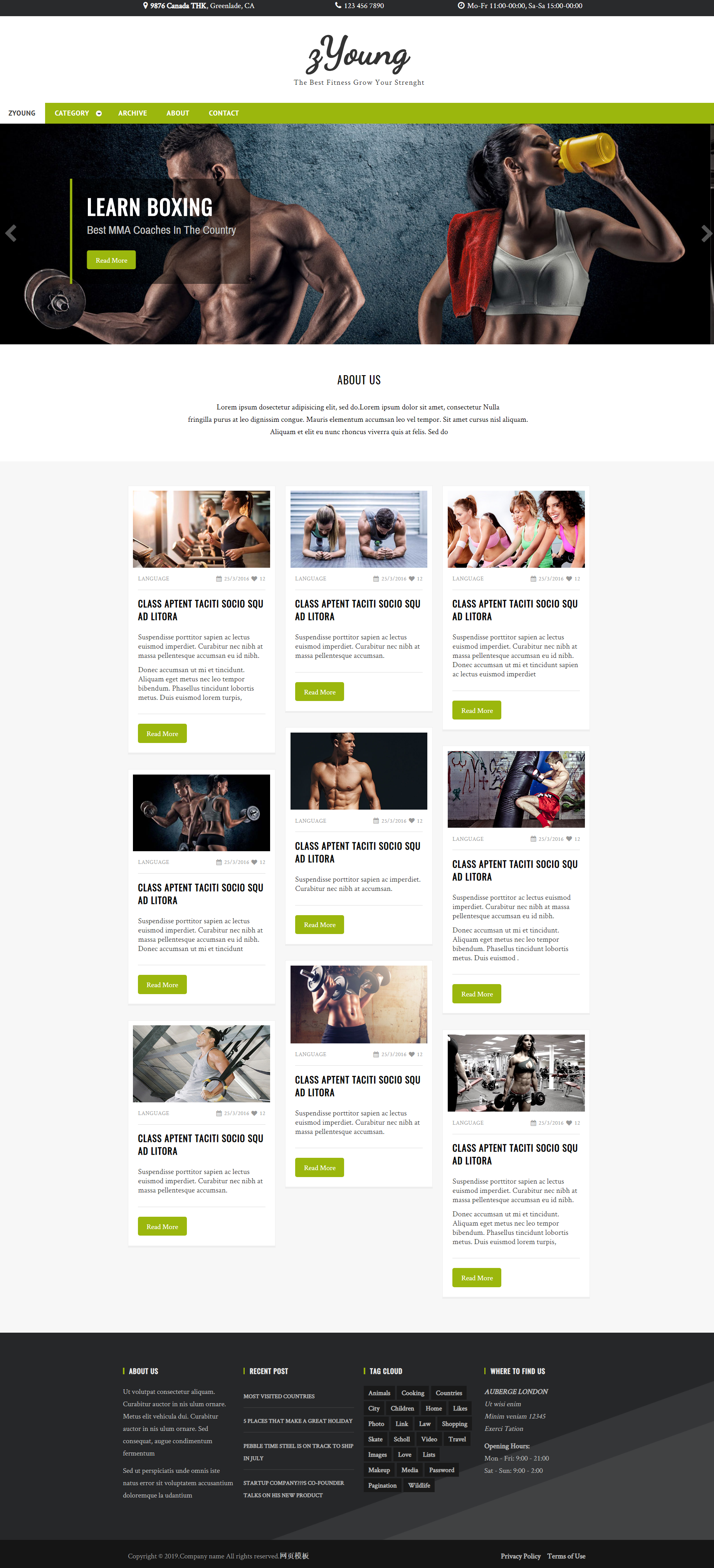 HTML5绿色宽屏样式健身运动员日志网站模板代码下载