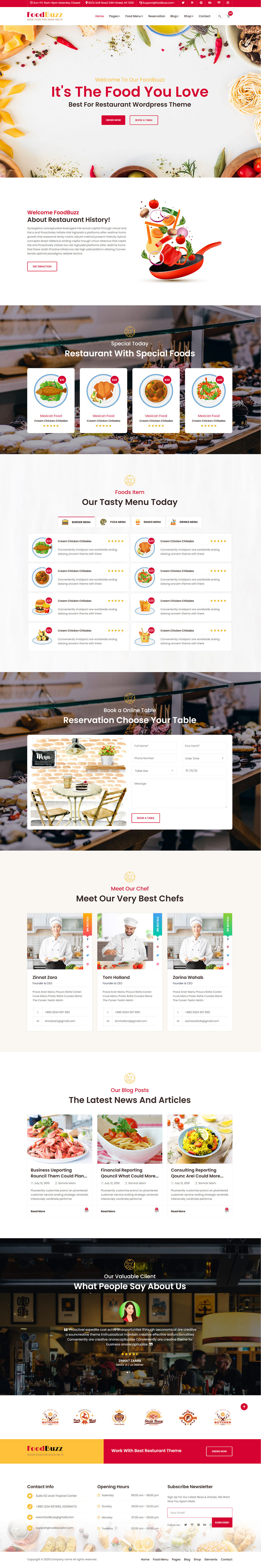 HTML5红色宽屏样式美食餐饮店铺企业网站模板代码下载