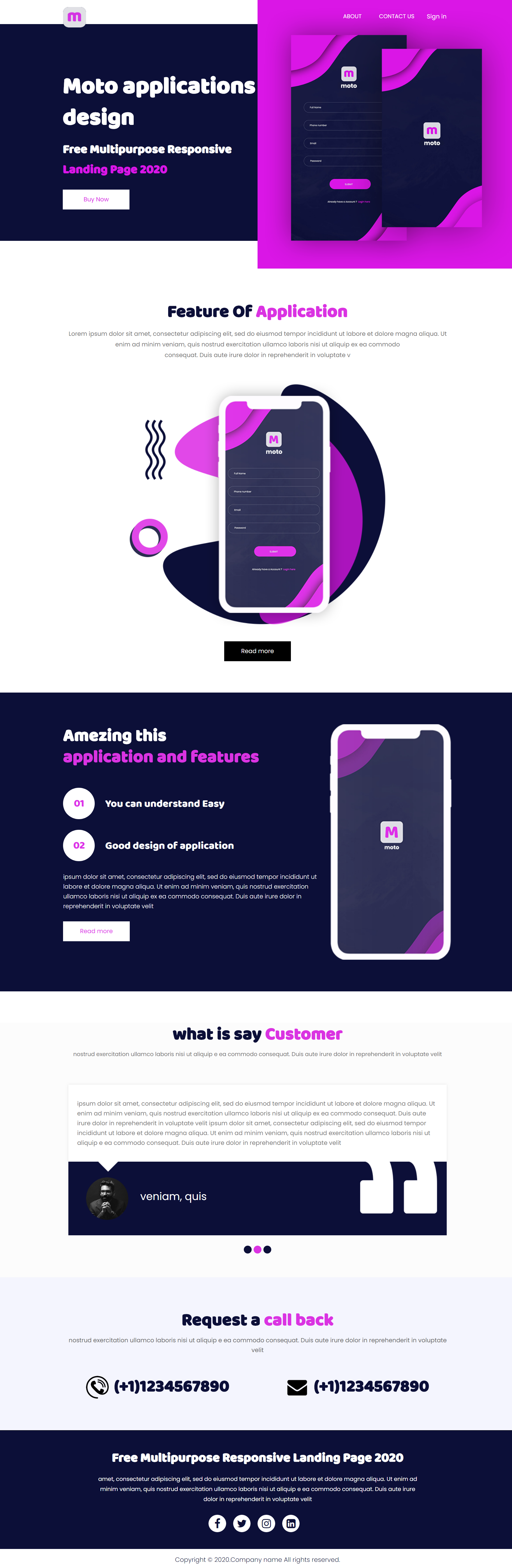 紫色简洁形式pc+wap应用程序功能企业网站模板代码