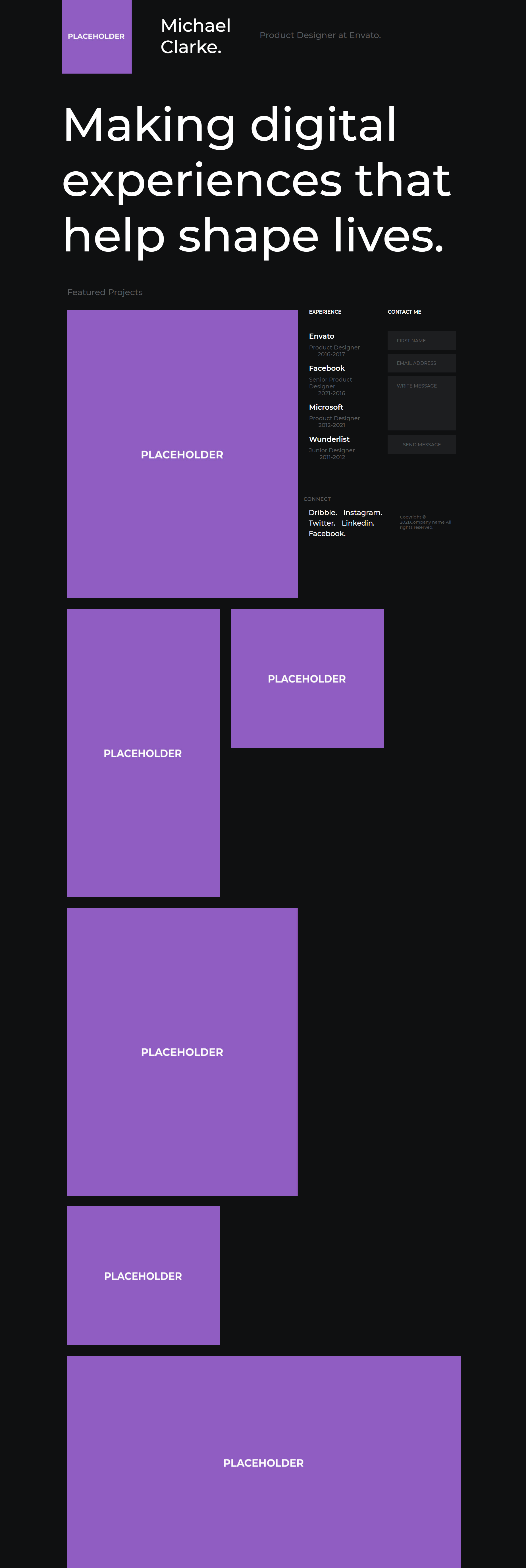 HTML紫色实用形式简洁方块布局企业网站模板代码