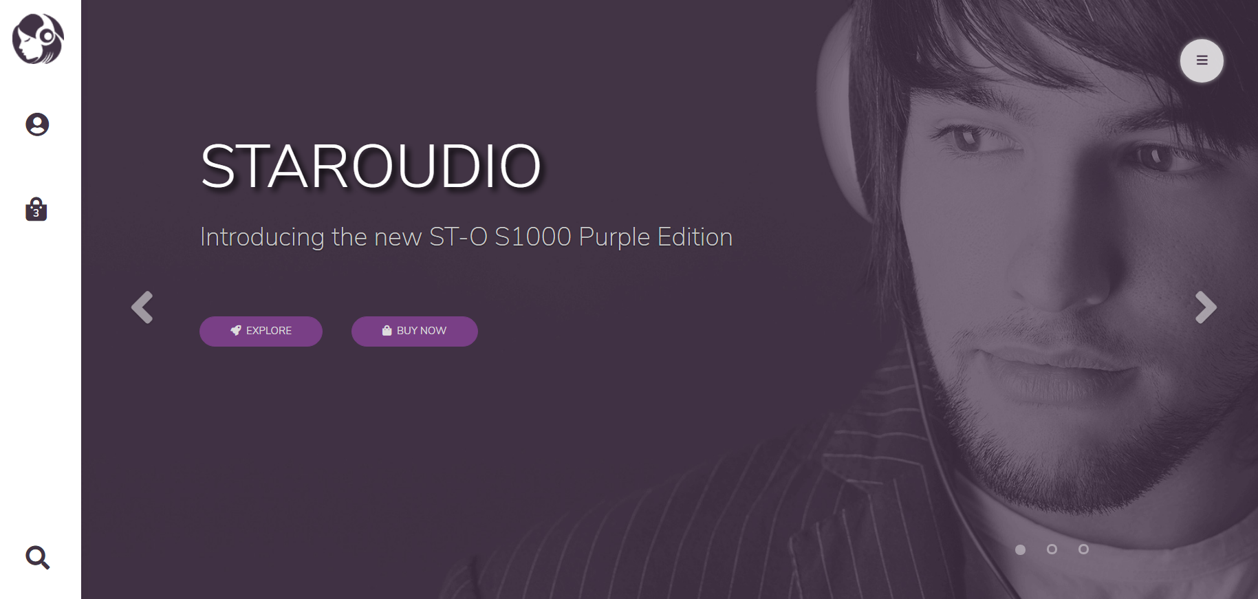 bootstra紫色宽屏样式耳机商城企业网站模板代码下载